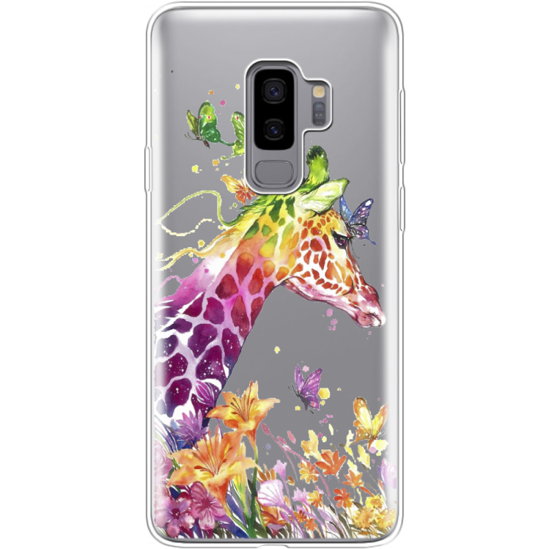 Прозрачный чехол Uprint Samsung G965 Galaxy S9 Plus Colorful Giraffe