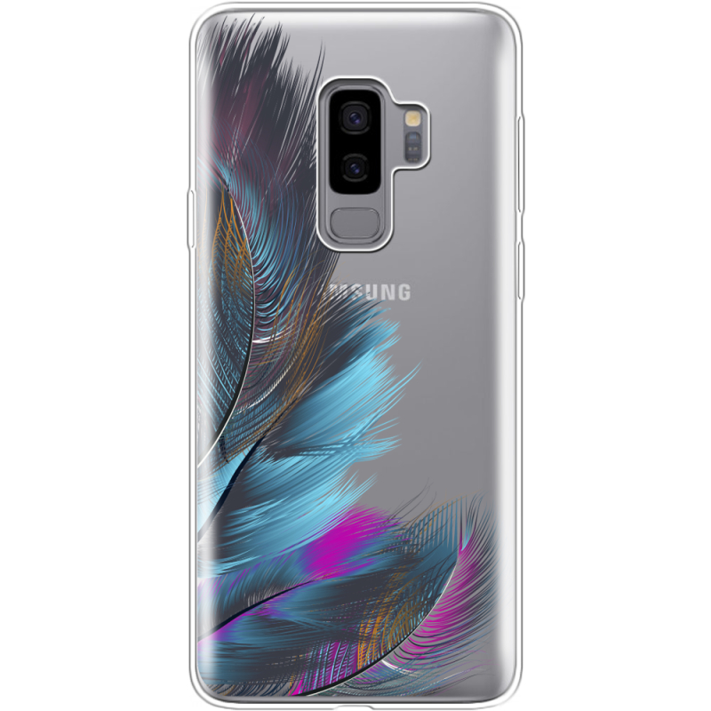 Прозрачный чехол Uprint Samsung G965 Galaxy S9 Plus Feathers
