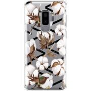 Прозрачный чехол Uprint Samsung G965 Galaxy S9 Plus Cotton flowers