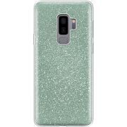 Чехол с блёстками Samsung G965 Galaxy S9 Plus Зеленый