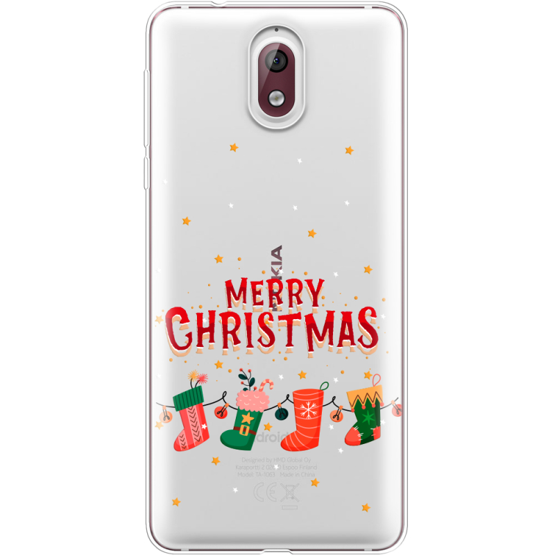 Прозрачный чехол Uprint Nokia 3.1 Merry Christmas