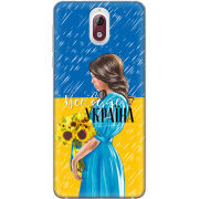 Чехол Uprint Nokia 3.1 Україна дівчина з букетом