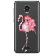 Прозрачный чехол Uprint Meizu C9 Floral Flamingo