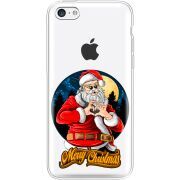 Прозрачный чехол Uprint Apple iPhone 5С Cool Santa