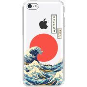 Прозрачный чехол Uprint Apple iPhone 5С Большая волна в Канагаве