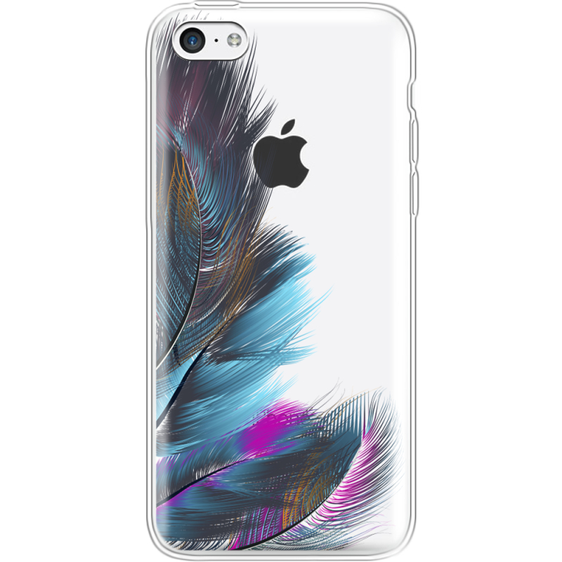 Прозрачный чехол Uprint Apple iPhone 5С Feathers