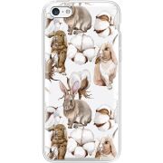 Прозрачный чехол Uprint Apple iPhone 5С Cotton and Rabbits