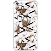 Прозрачный чехол Uprint Apple iPhone 5С Cotton flowers