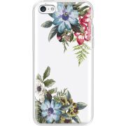 Прозрачный чехол Uprint Apple iPhone 5С Floral