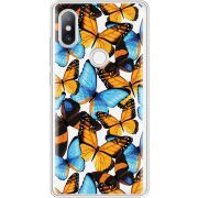 Прозрачный чехол Uprint Xiaomi Mi Mix 2s Butterfly Morpho