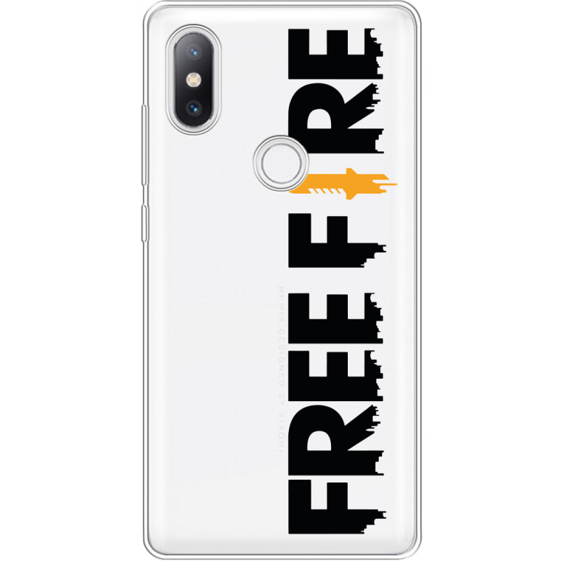 Прозрачный чехол Uprint Xiaomi Mi Mix 2s Free Fire Black Logo