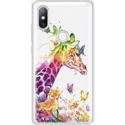 Прозрачный чехол Uprint Xiaomi Mi Mix 2s Colorful Giraffe