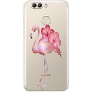 Прозрачный чехол Uprint Huawei Nova 2 Floral Flamingo