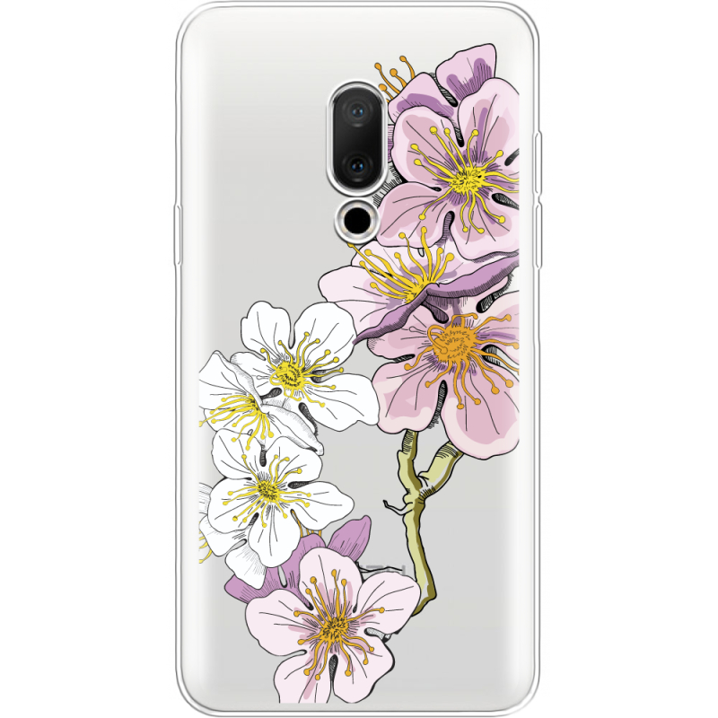 Прозрачный чехол Uprint Meizu 15 Cherry Blossom