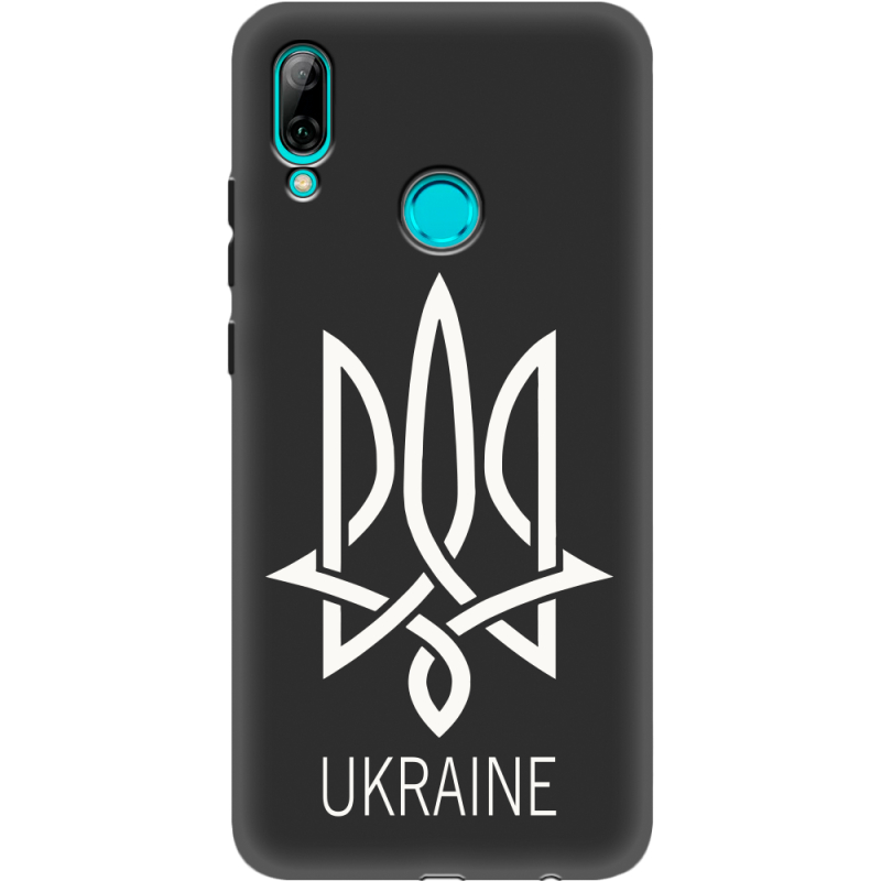 Черный чехол Uprint Huawei P Smart 2019 Тризуб монограмма ukraine