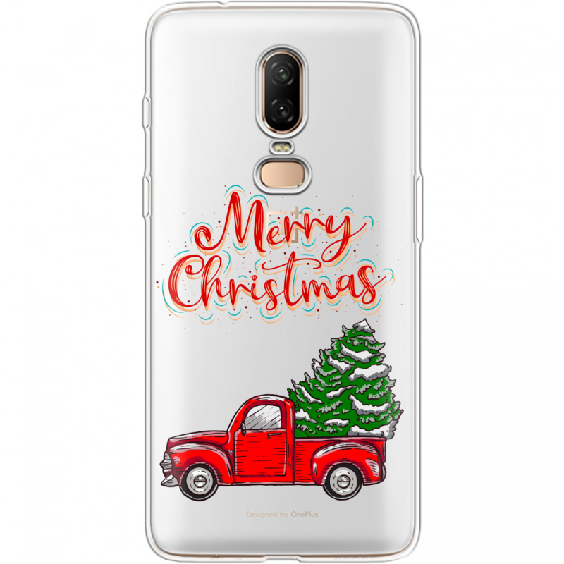 Прозрачный чехол Uprint OnePlus 6 Holiday Car