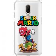 Прозрачный чехол Uprint OnePlus 6 Super Mario