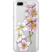 Прозрачный чехол Uprint OnePlus 5t Cherry Blossom