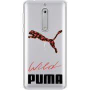 Прозрачный чехол Uprint Nokia 5 Wild Cat