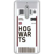 Прозрачный чехол Uprint Nokia 5 Ticket Hogwarts
