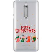 Прозрачный чехол Uprint Nokia 5 Merry Christmas