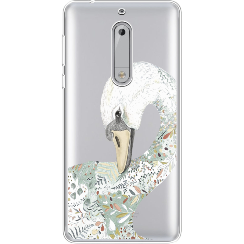Прозрачный чехол Uprint Nokia 5 Swan