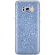 Чехол с блёстками Samsung G950 Galaxy S8 Голубой