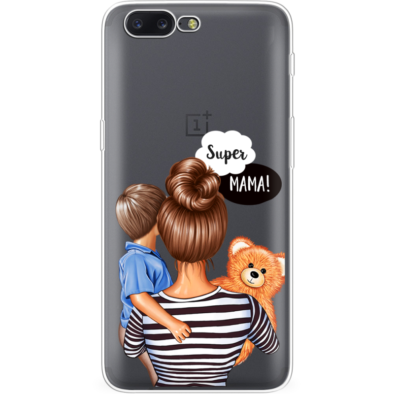 Прозрачный чехол Uprint OnePlus 5 Super Mama and Son