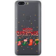 Прозрачный чехол Uprint OnePlus 5 Merry Christmas