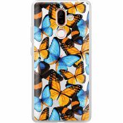 Прозрачный чехол Uprint Nokia 7 Plus Butterfly Morpho
