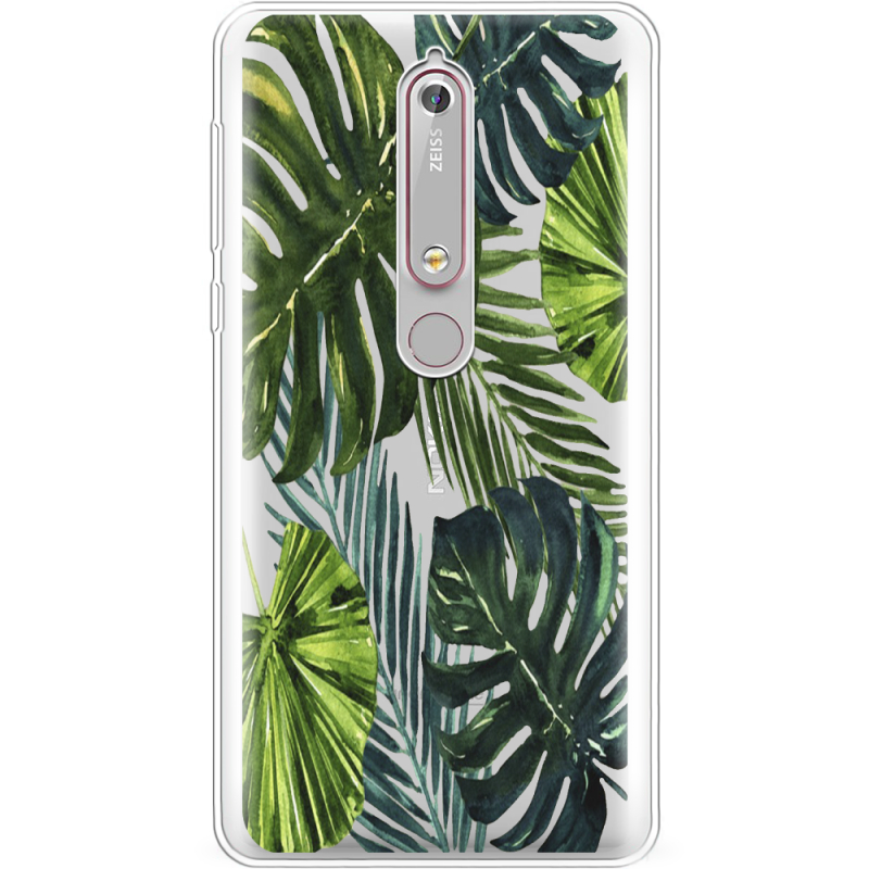 Прозрачный чехол Uprint Nokia 6 2018 Palm Tree