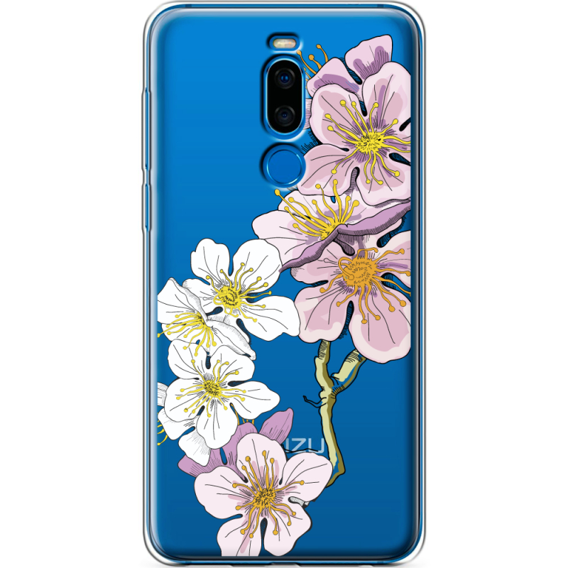 Прозрачный чехол Uprint Meizu X8 Cherry Blossom