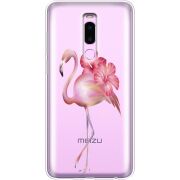 Прозрачный чехол Uprint Meizu Note 8 (M8 Note) Floral Flamingo