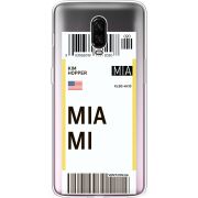 Прозрачный чехол Uprint OnePlus 6T Ticket Miami