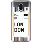 Прозрачный чехол Uprint OnePlus 6T Ticket London