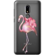 Прозрачный чехол Uprint Meizu M8 Lite Floral Flamingo