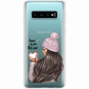 Прозрачный чехол Uprint Samsung G973 Galaxy S10 love is in the air
