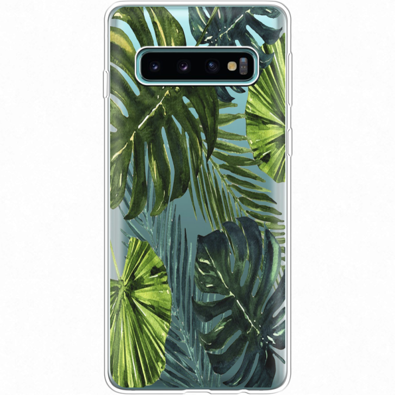 Прозрачный чехол Uprint Samsung G973 Galaxy S10 Palm Tree