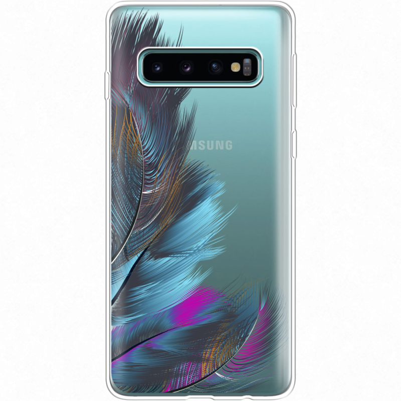 Прозрачный чехол Uprint Samsung G973 Galaxy S10 Feathers