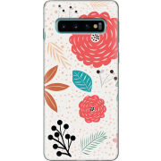 Чехол Uprint Samsung G973 Galaxy S10 Line Flowers