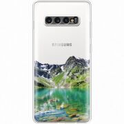 Прозрачный чехол Uprint Samsung G975 Galaxy S10 Plus Green Mountain