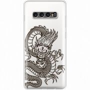 Прозрачный чехол Uprint Samsung G975 Galaxy S10 Plus Chinese Dragon