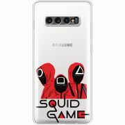 Прозрачный чехол Uprint Samsung G975 Galaxy S10 Plus siquid game люди в красном