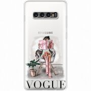 Прозрачный чехол Uprint Samsung G975 Galaxy S10 Plus VOGUE
