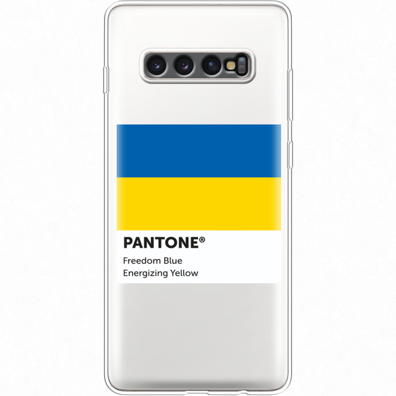 Прозрачный чехол Uprint Samsung G975 Galaxy S10 Plus Pantone вільний синій