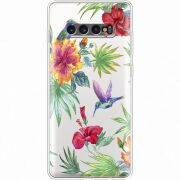 Прозрачный чехол Uprint Samsung G975 Galaxy S10 Plus Tropical