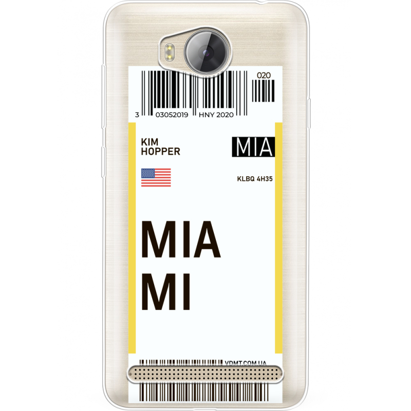 Прозрачный чехол Uprint Huawei Y3 2 Ticket Miami