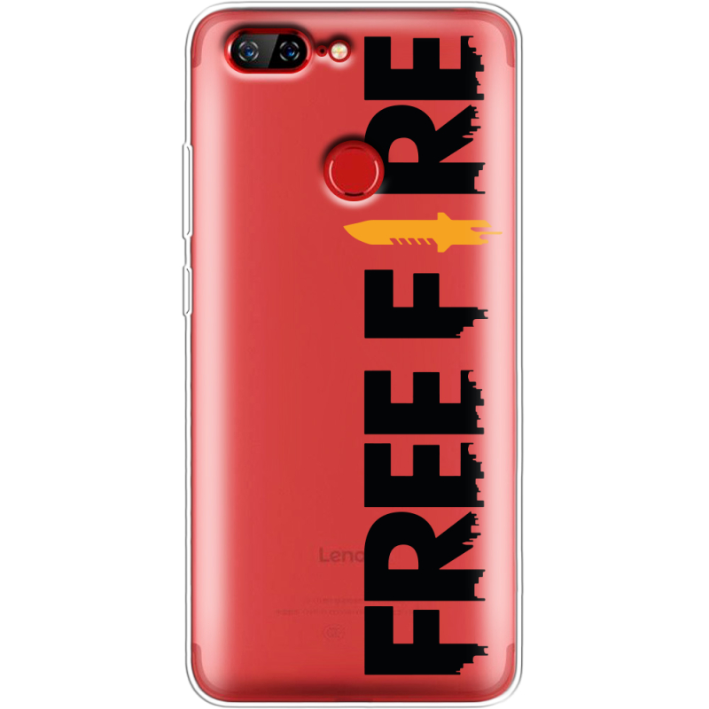 Прозрачный чехол Uprint Lenovo S5 Free Fire Black Logo