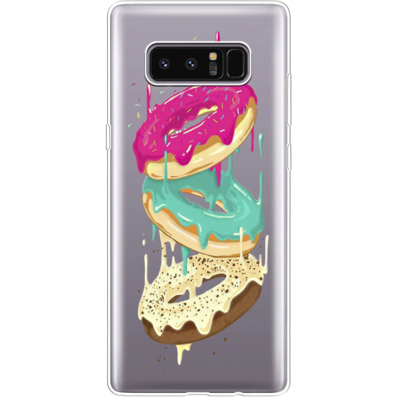 Прозрачный чехол Uprint Samsung N950F Galaxy Note 8 Donuts