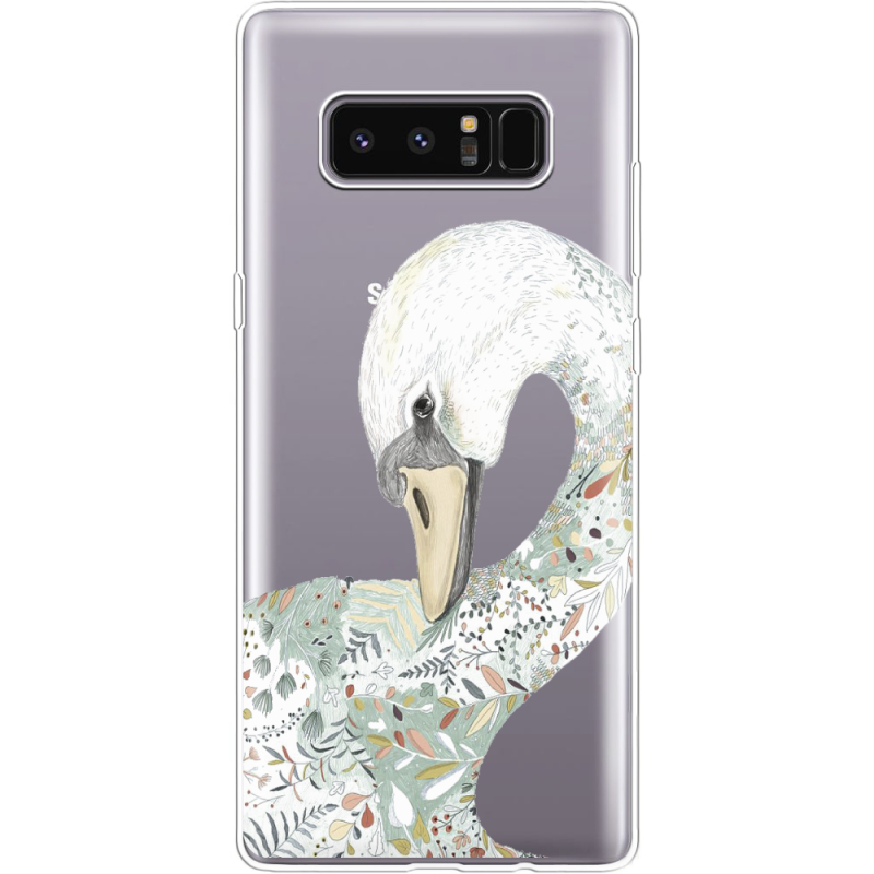 Прозрачный чехол Uprint Samsung N950F Galaxy Note 8 Swan